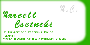 marcell csetneki business card